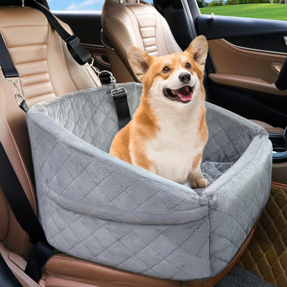 Dog Car Seat for Small Medium Dogs Under 30lbs Pet Booster Seat Gray Color