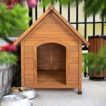 Outdoor Dog House, Waterproof Puppy Shelter Indoor Doghouse with Elevated Floor Reinforced bottom