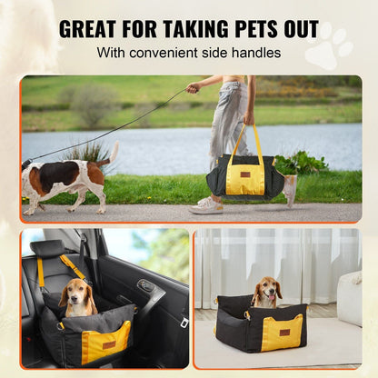 VEVOR Dog Booster Car Seat Pet Car Seat for Small Dog up to 25lbs Black #6