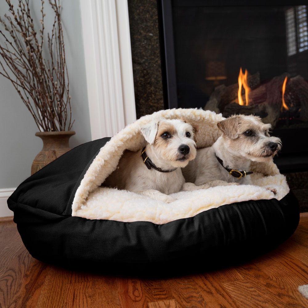 Luxury Cozy Cave - Sm - Black Micro