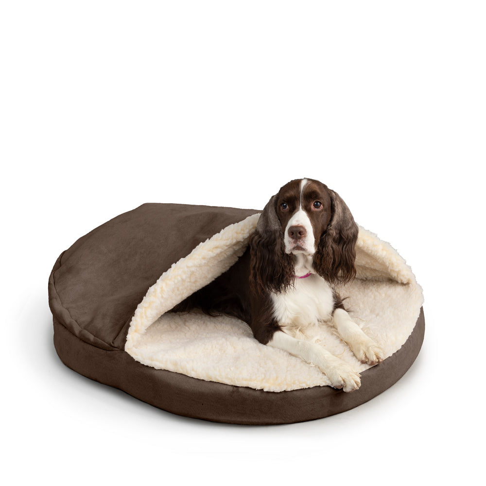 Luxury Orthopedic Cozy Cave - Lg - Hot Fudge