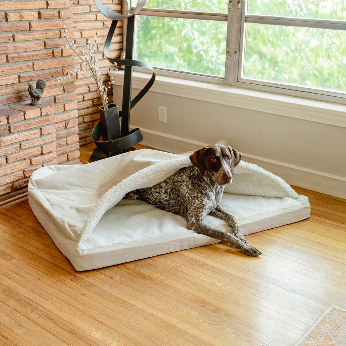 Cozy Orthopedic Rectangle Cave - Med - Buckskin