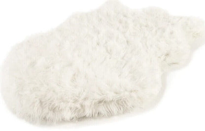 Paw PupRug Faux Fur Orthopedic Dog Bed White Medium