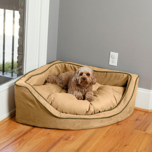 Corner Bed - Med (25X25) - Camel/ Olive