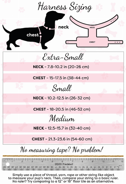 Pet Dog Harness - Sizing Guide