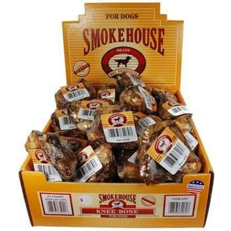 Smokehouse Treats Knee Bone For Dog - Pack of 25 with Display Box