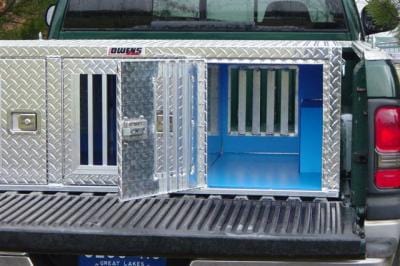 Owens Dog Box 55040 Hunter Series Triple Compartment Wheel Well Notches - Diamond Tread Aluminum - 55040
