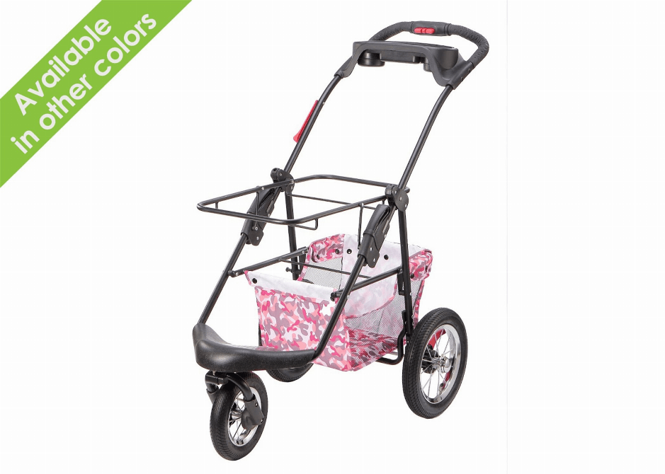 Pink Camo 5-in-1 Frame Pet Carrier, Medium, Pink / Black