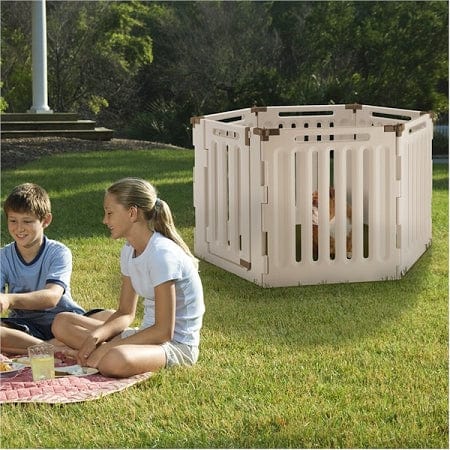 Richell Convertible Indoor/Outdoor Pet Playpen - 6 Panel