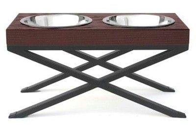 Woodsman Double Raised Dog Bowls - Small